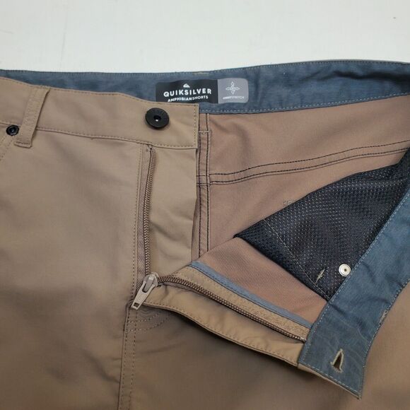 Quiksilver Dry flight Amphibian Shorts Water Repellent Men's Size 38 Brown - Picture 5 of 16